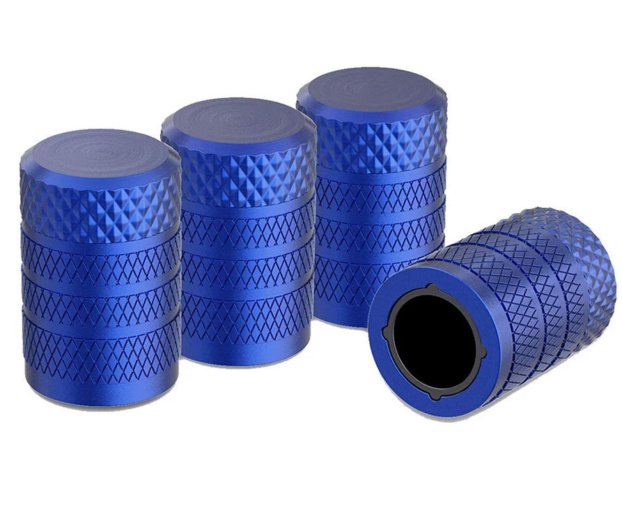 4-piece universal blue tire valve cover rod air dust cover for Mazda and for Kia