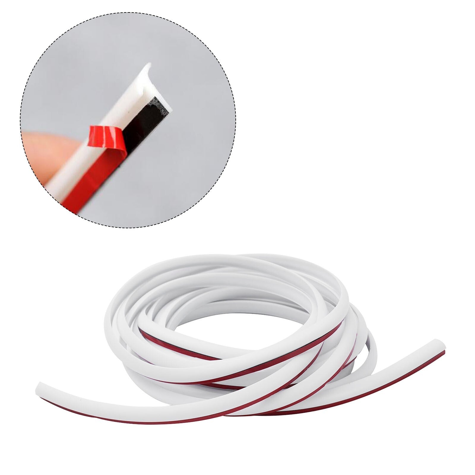 5M Car Fender Slanted T-Type Rubber Sealing Strip Weatherstrip Edge-Trim