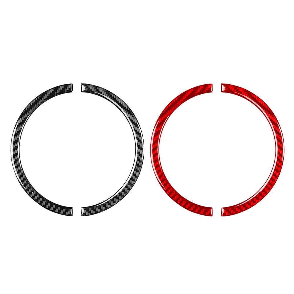 Carbon Fiber Interior Door Handle Ring Trim Cover for Fiat 500 2012-2015