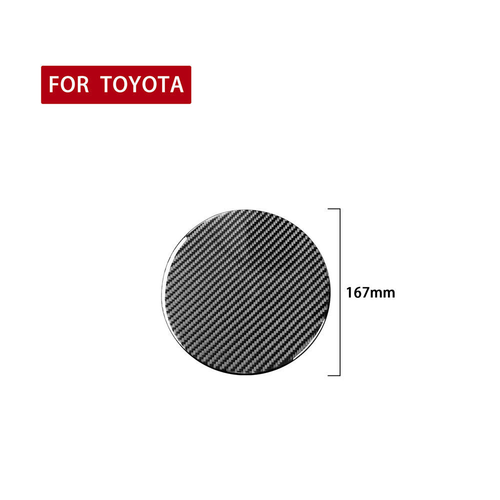 Kit For T@yota Tundr@ 2014-2021 Carbon Fiber Fuel Tank Filler Door Cover Gas Cap