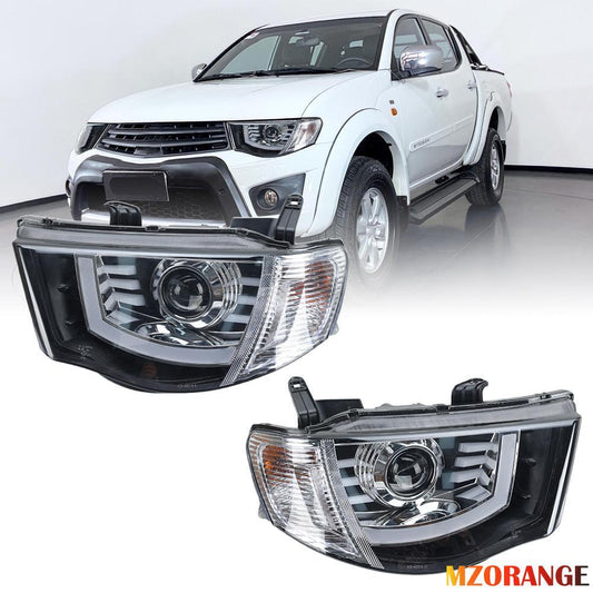 2¡Á for Mitsubishi L200 Triton MN ML 2005-2014 Headlights Headlamps L+R