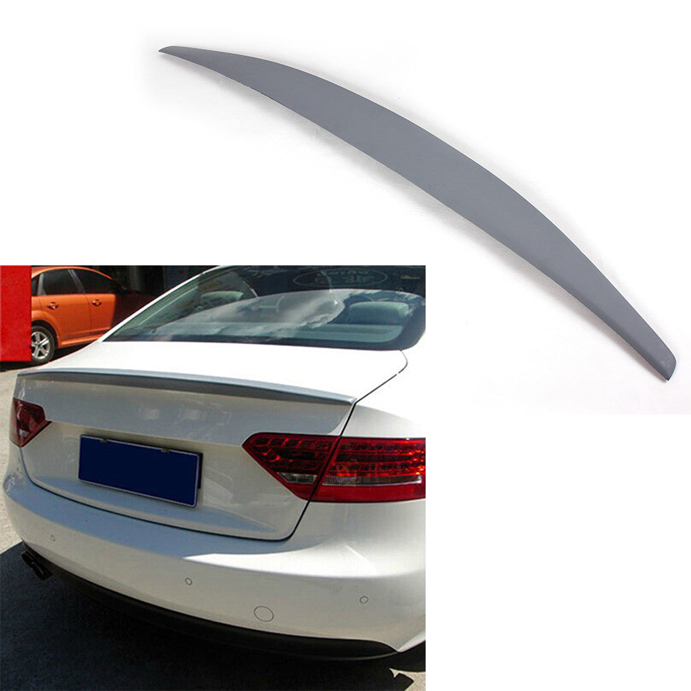 PU Unpainted Rear Trunk Spoiler Boot Lip Wing for Audi A5 Four Door 2010-2012