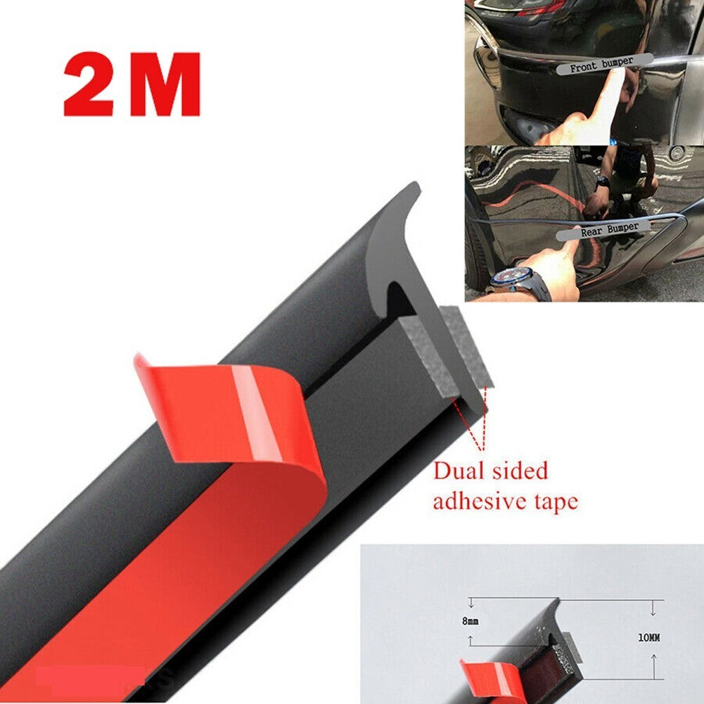 Weatherstrip Sealing Strip 2 Meter For Car Front Rear Bumper Lip Headlight