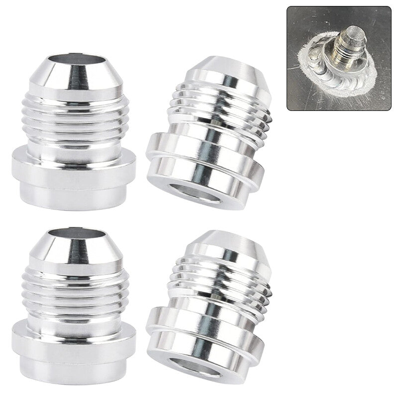 4Pcs AN8 -8AN Male Billet Steel Weld On Fitting/Adapter 6061-T6 Aluminum Alloy