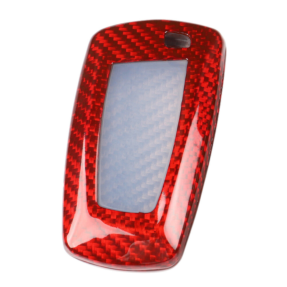 Carbon Fiber Remote Car Key Fob Cover Shell Red Fit for BMW 1 2 3 4 5 6 7 Series
