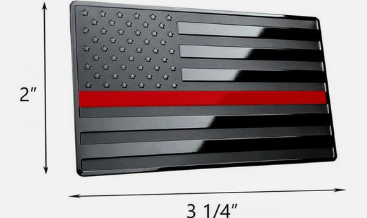 Car side fender rear trunk badge sticker American flag black and red for Audi