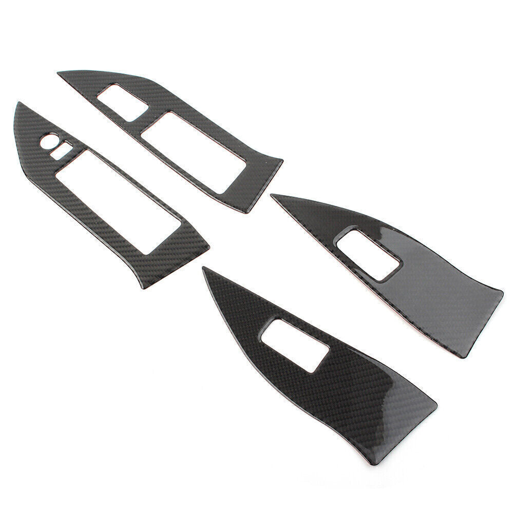Window Lift Panel Switch Trim Cover Carbon Fiber for Subaru Forester 2013-2018
