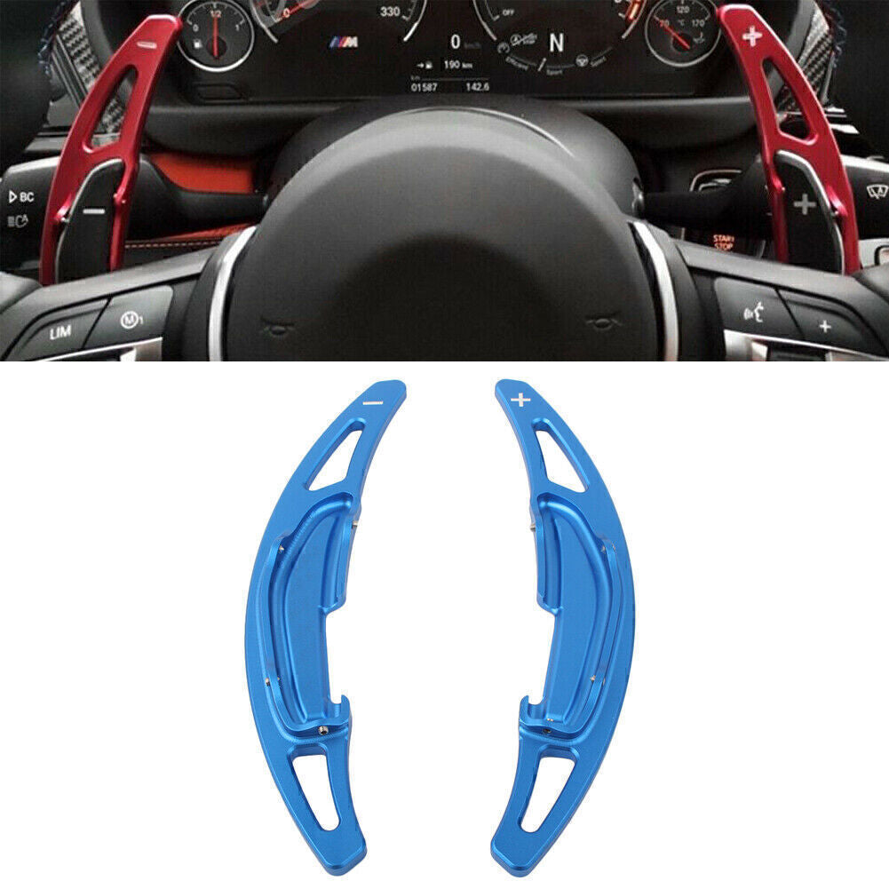 Pair Shift Paddle Shifter Extension for BMW M2 F87 16-17/X5 F85 2016-2017 Blue
