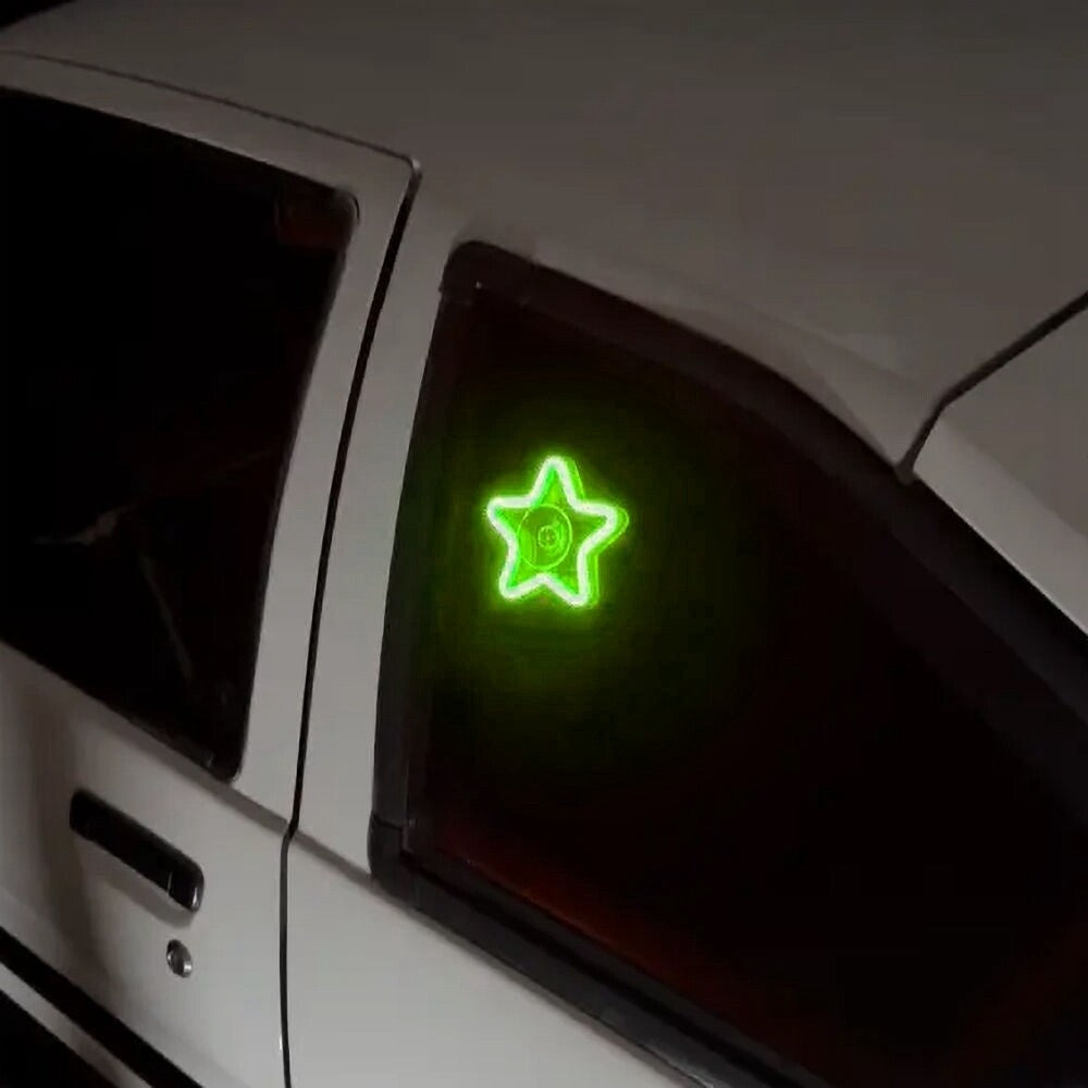 Green Star Auto Car Ambient Light Car Side Rear Window Led Flashing Light