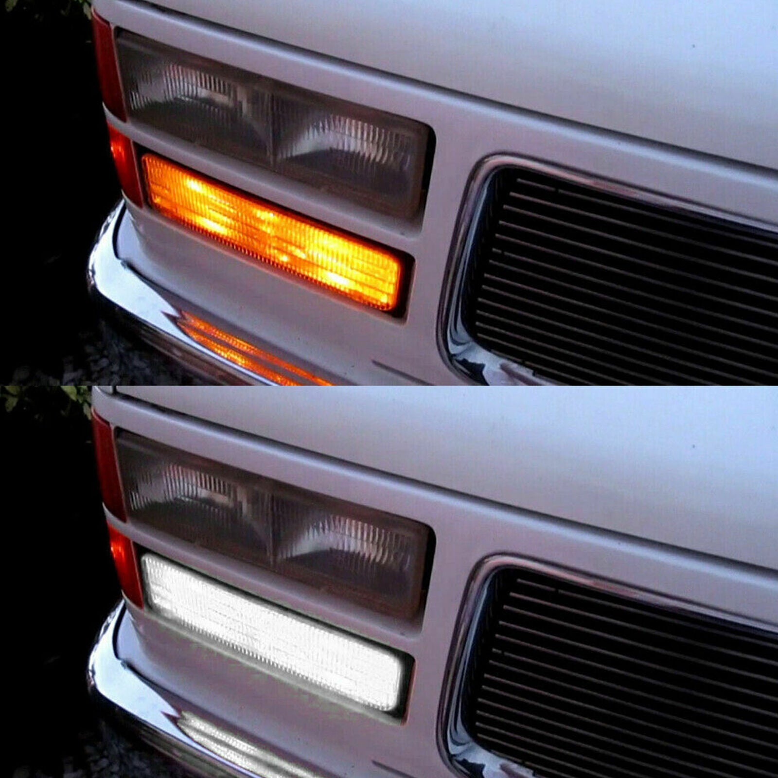 2x2357 Switchback White/Amber LED Turn Signal Light Bulbs for Chevy C1500/K1500
