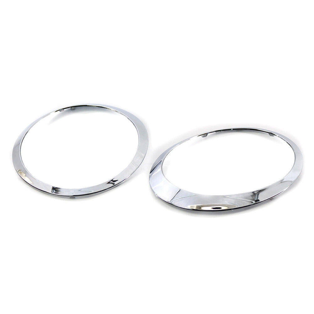 Pair Headlight Trim Ring Left Right for BMW for MINI R55 R56 R57 R58 R59 Chrome