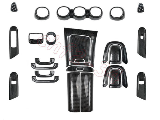 ABS Carbon Fiber Car Interior Kit Cover Trim26 for Benz C-Class W206 2022-2023