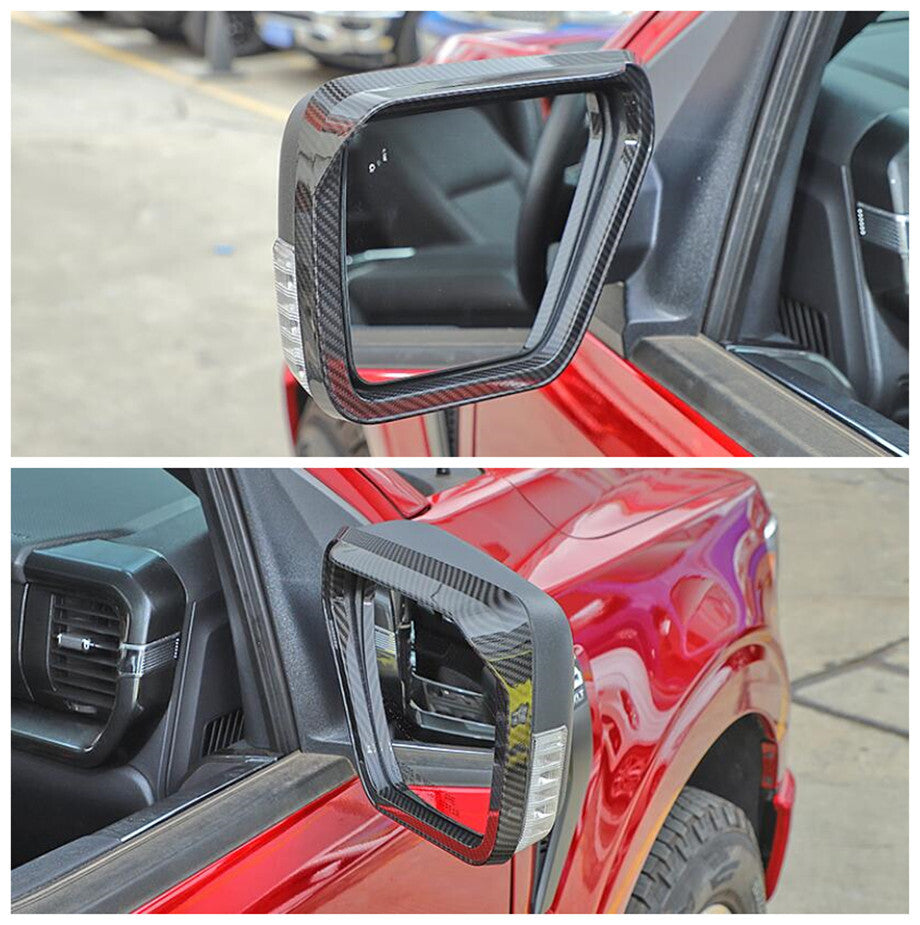 Suitable for 21-23 for Ford F150/F-150 carbon fiber side door mirror sun visor molded cover trim