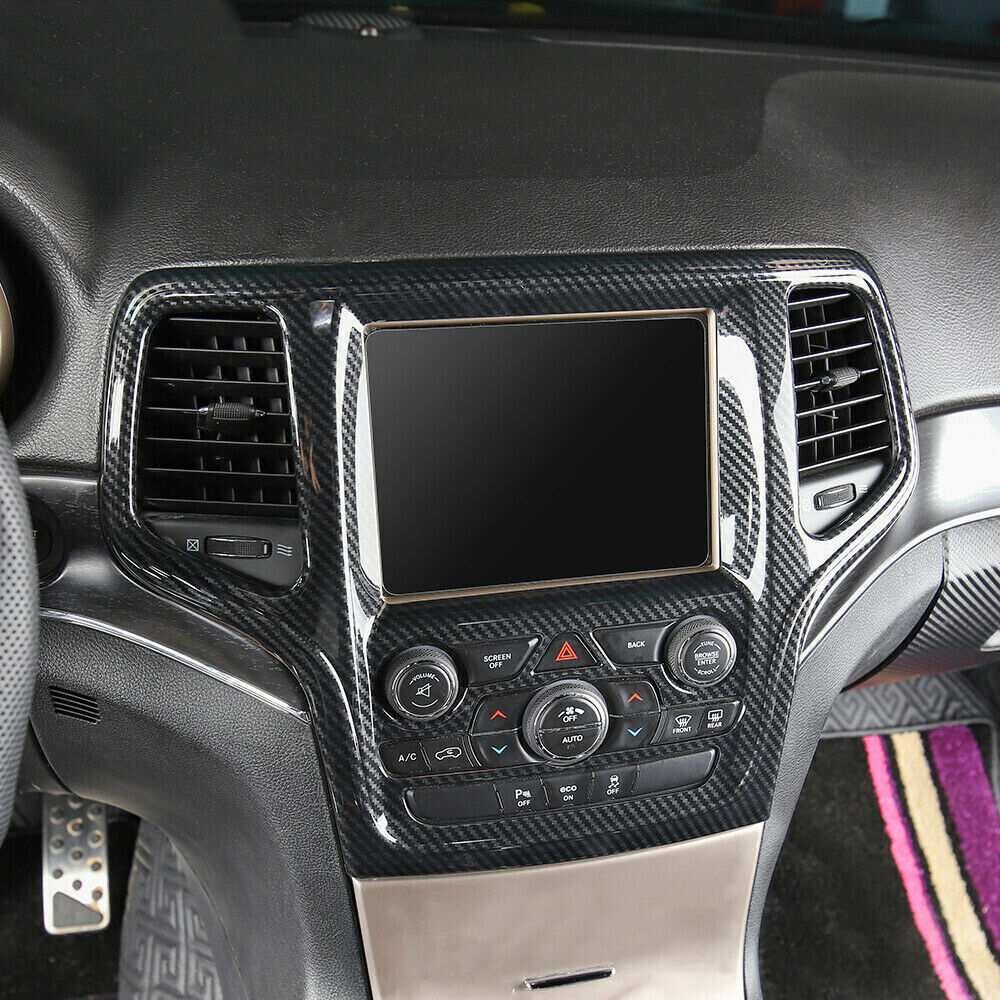 for Jeep Grand Cherokee 2014-2020 Carbon Fiber Console GPS Navigation Frame Trim