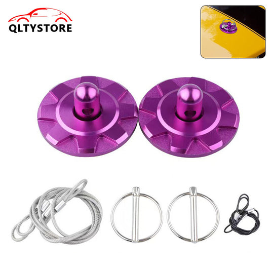 Purple Hardware Bonnet Racing Hood Pin Lock Appearance Kit Universal Aluminum