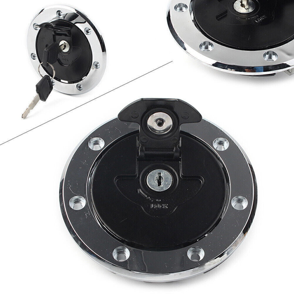 Aluminum+ABS Fuel Gas Tank Cap Cover Key Set Fit for Kawasaki ZX7R ZX-6R ZX-9R