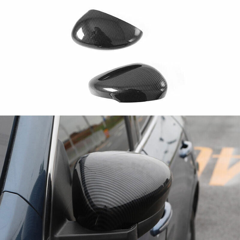 Carbon Fiber Exterior Rear View Mirror Cover Trim for Ford Escape Kuga 2020-22