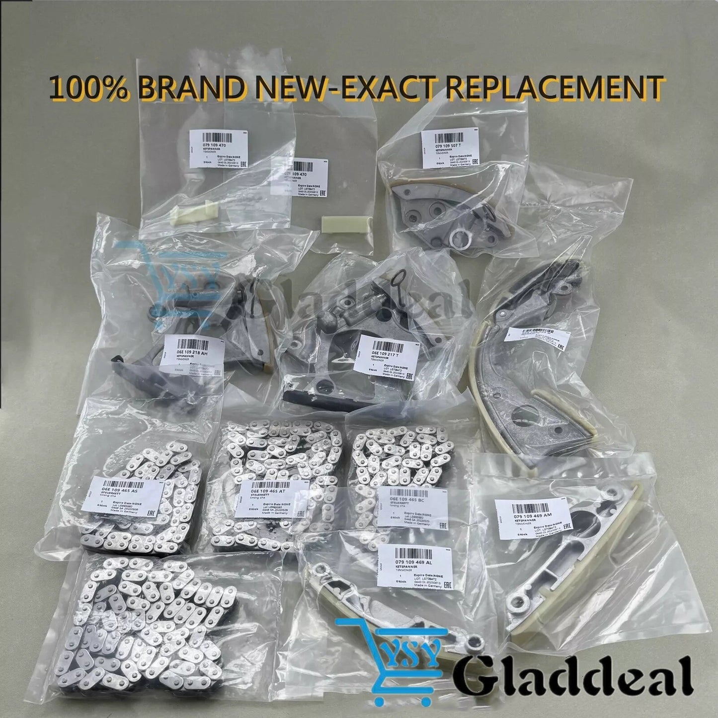 The new KS timing chain kit is suitable for Audi A4, Q5, Q7, for A8 , for Volkswagen Touareg, and for Porsche 3.0T.