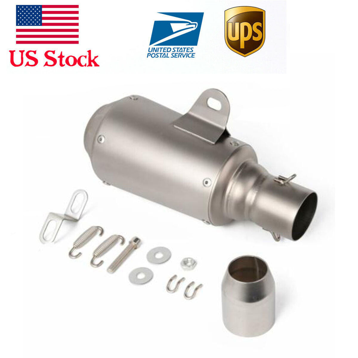 38-51mm Universal Motorcycle Short Exhaust Muffler Slip On Motorcycle Muffler fi