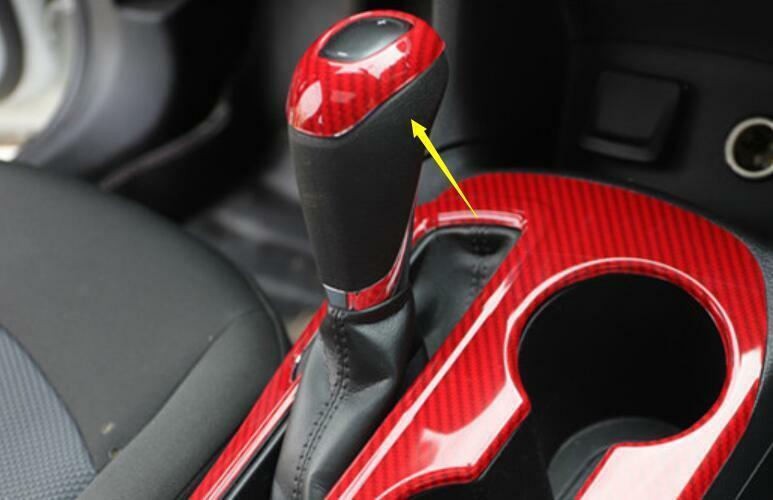 Red Carbon Fiber Central Console Gear Shift Knob Fit for Chevrolet for Cruze 16-2019
