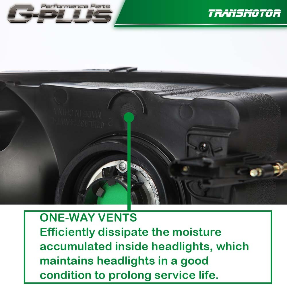 Suitable for 02-05 for Dodge for Ram 1500 2500 3500, black housing headlights and left and right lights.