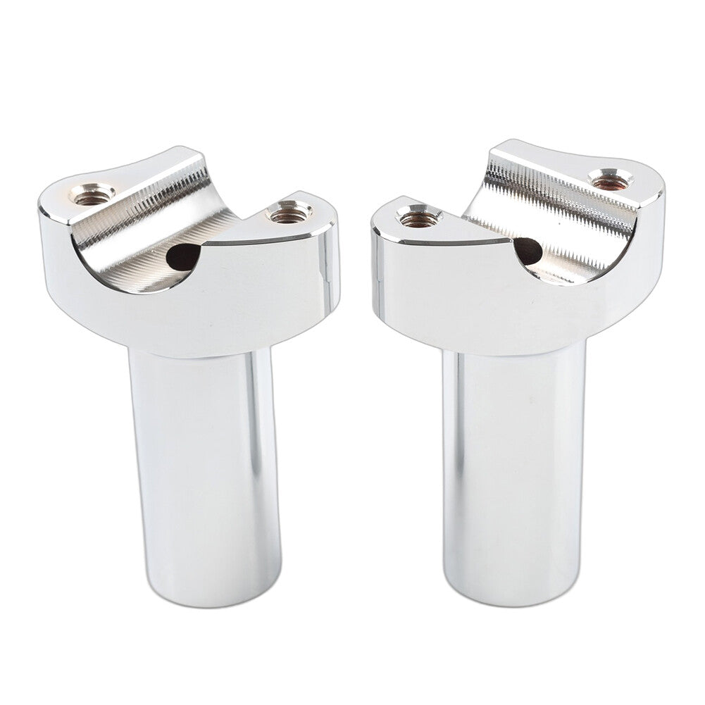 for Harley 1 Bar Dyna Sportster Softail 3.5 Straight Handlebar Risers Chrome