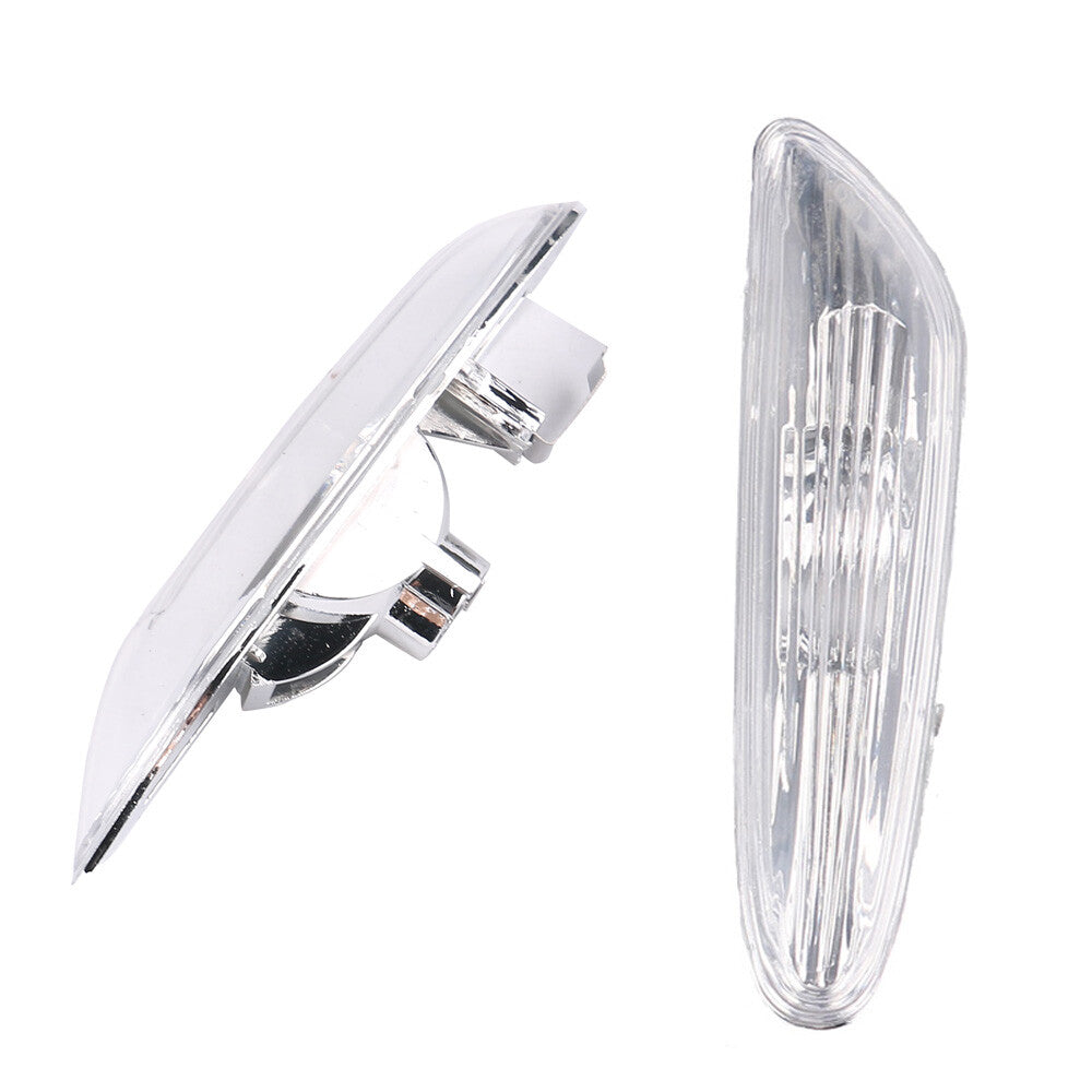 Qty 2 Smoke LED Side Marker Light Clear Lens LHRH Fit for BMW E60 E61 5-Series 525i