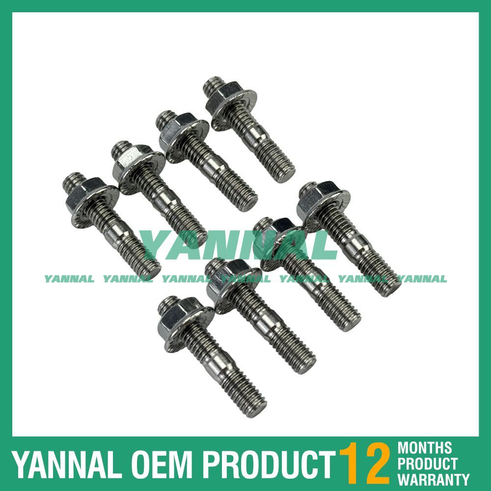 Part number 012109235 Exhaust manifold studs for Kubota V1505 engines.