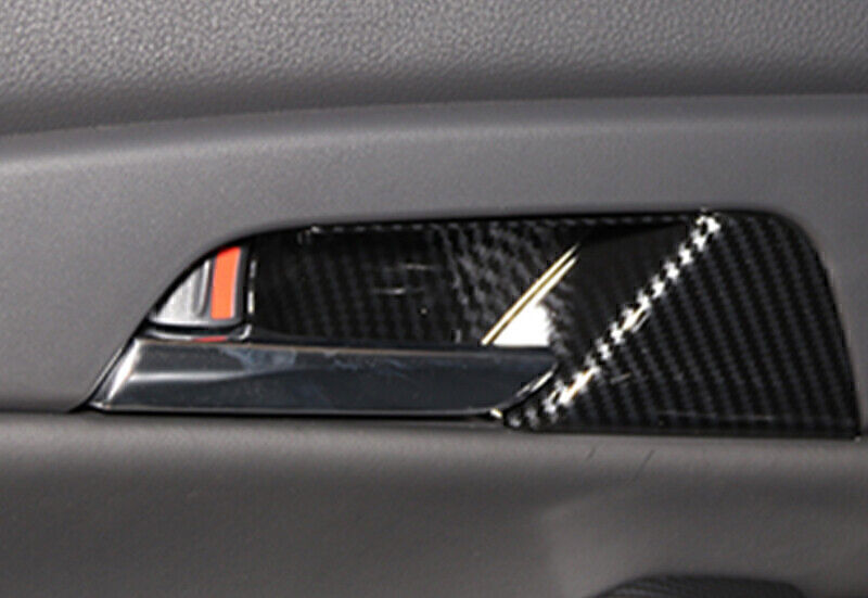 for Mazda CX-30 CX30 2020-2024 Carbon Fiber Inner Door Handle Bowl Cover Trim 4X