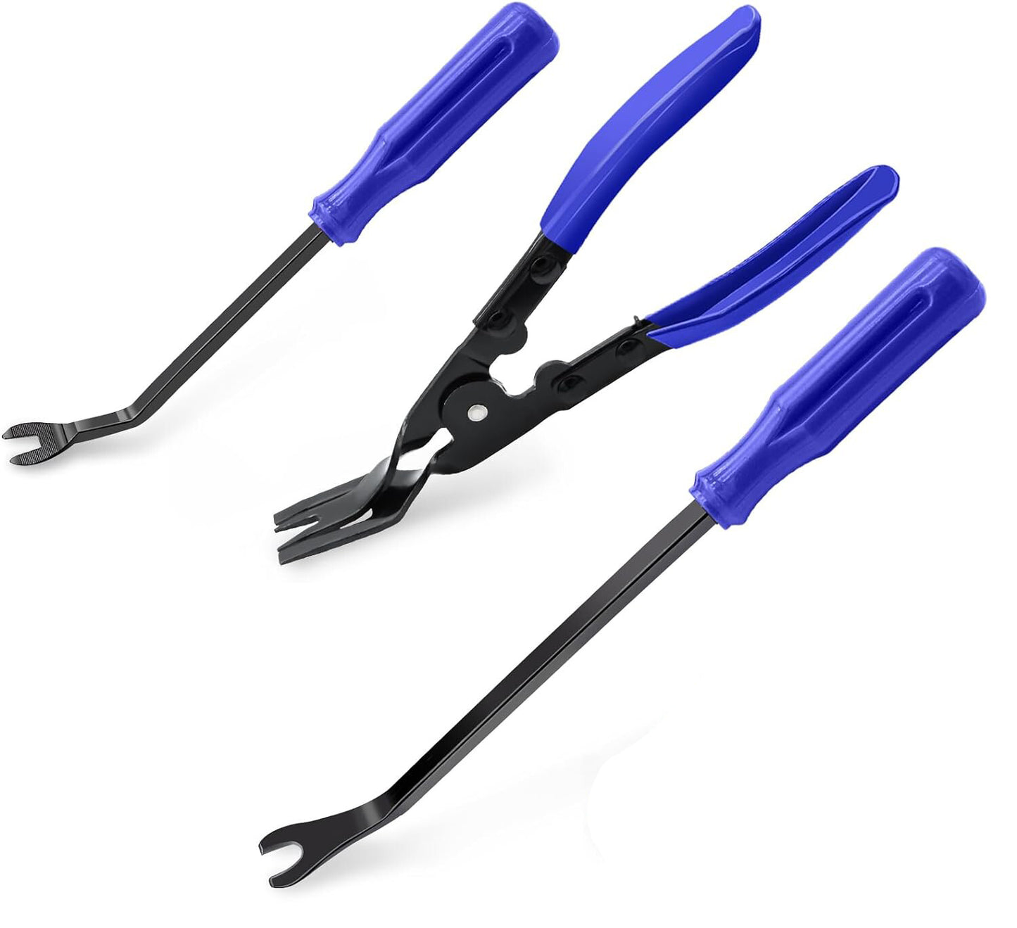 3Pcs Blue Car Door Panel Remover Body Retainer Clip Car Trim Upholstery Pry Tool