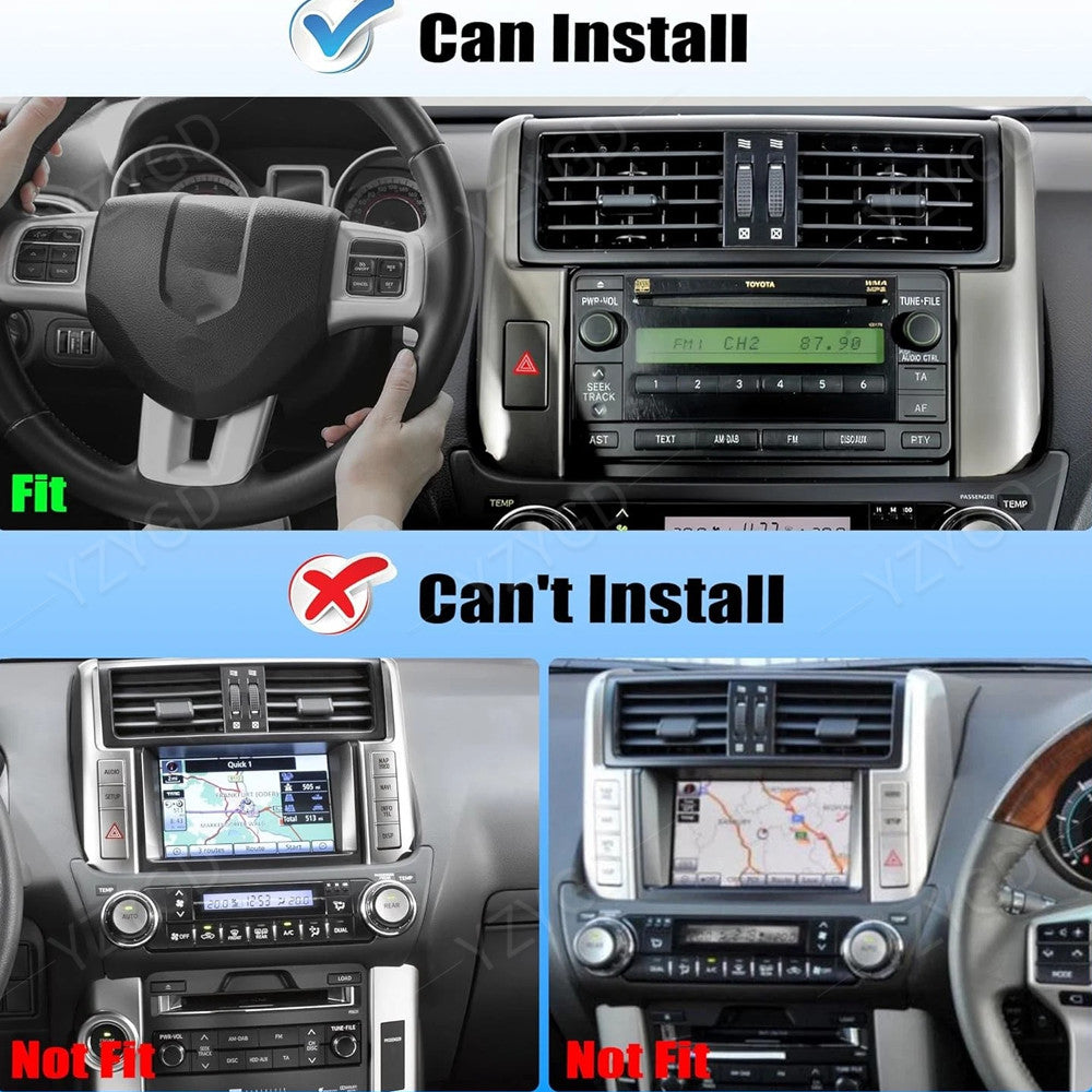 Android 14 Car Stereo Radio Carplay for Toyota for Land Cruiser Prado 150 2009-2013