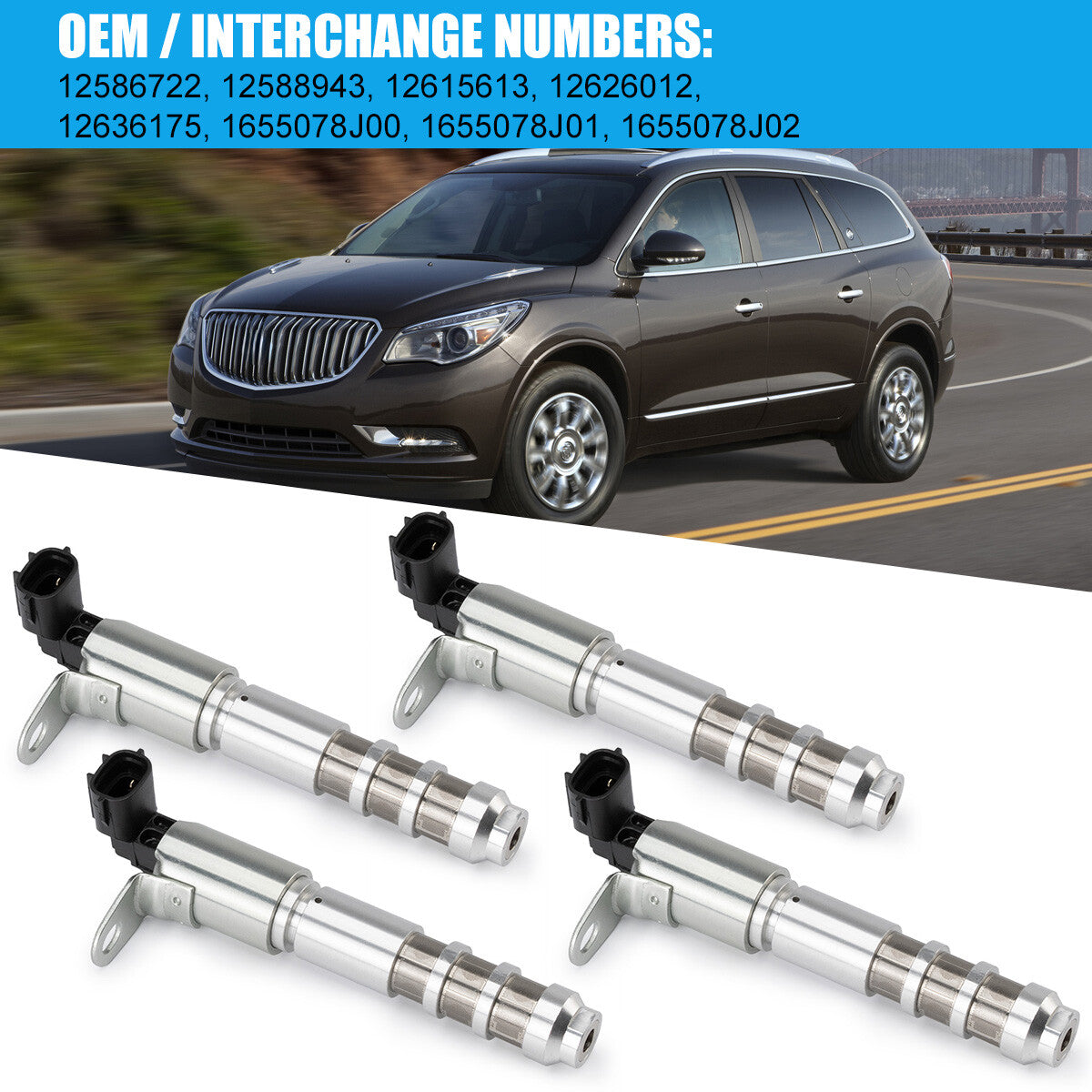 4X Variable Valve Timing Solenoid for Buick Lacrosse 2005-2016 12586722 12588943