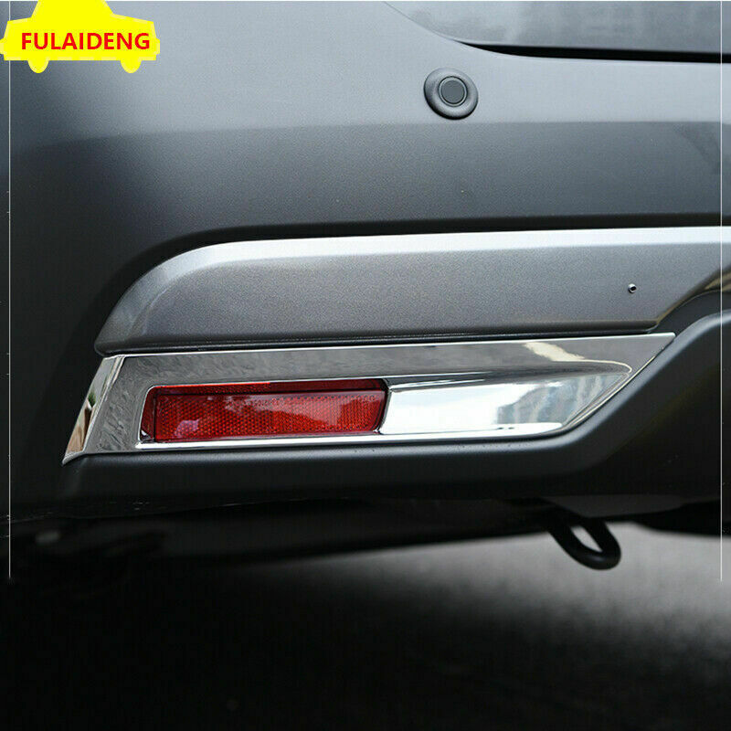 for Nissan Kicks 2018-2020 Chrome Car Rear Bumper Fog Light Lamp Cover Trim 2P