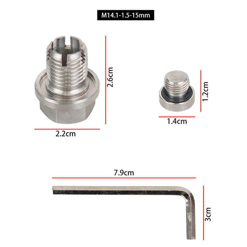 M14.1-1.5x15mm Oil Drain Plug Self Tapping Oil Pan Thread Repair Kit w/ O-Ring