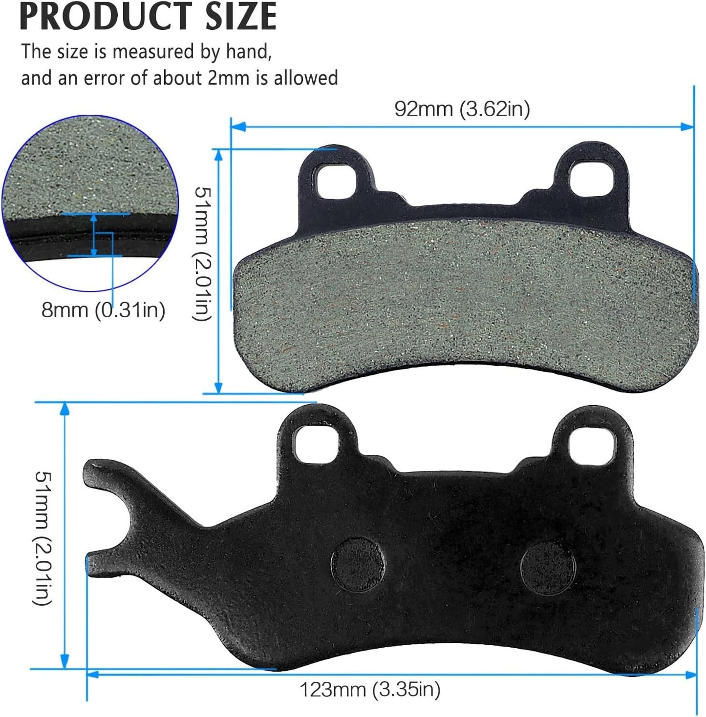 Brake Pads for Can-Am for Defender Maverick X3 4x4,X3 4x4 XRS,X3 Max 4x4/X3 4x4 XDS