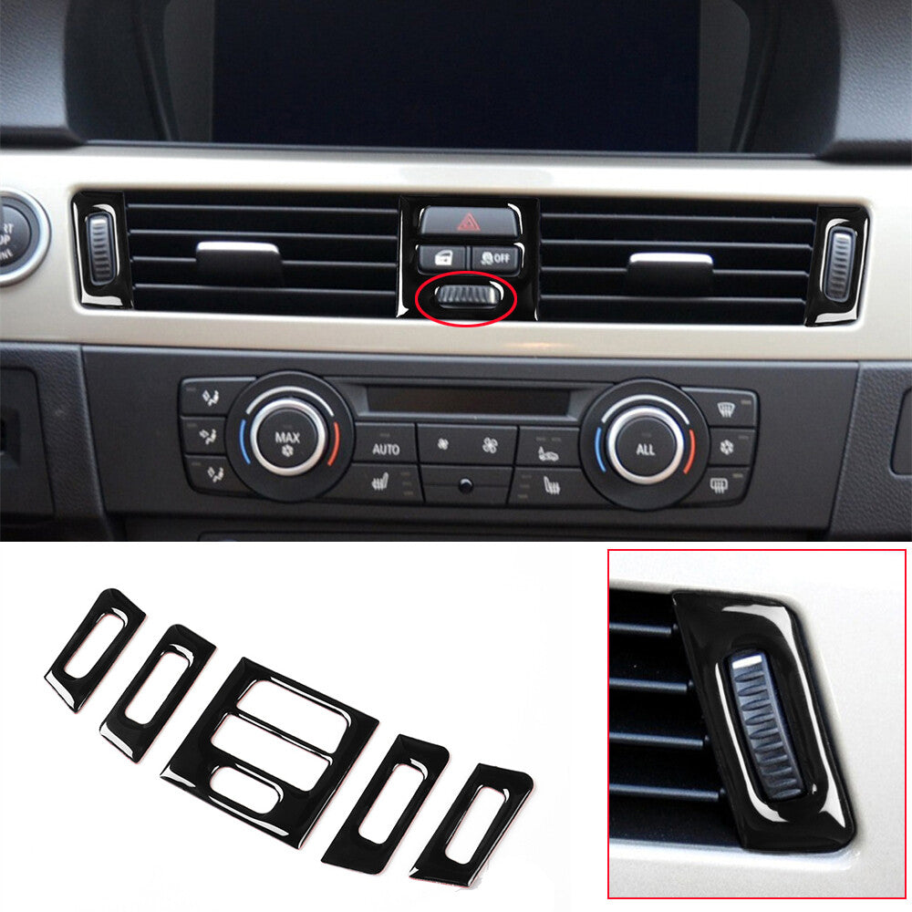 5¡ÁBlack Air Conditioner Outlet Vent Cover for BMW 3 Series E90 E92 E93 2005-2012