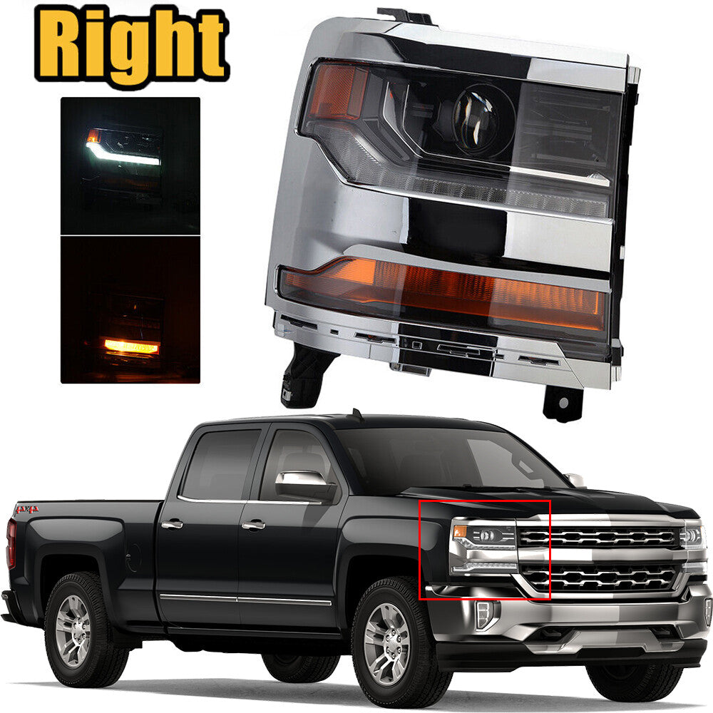 1 piece of 2016/2017 for Chevrolet Silverado 1500 HID/Xenon LED headlights (right side)