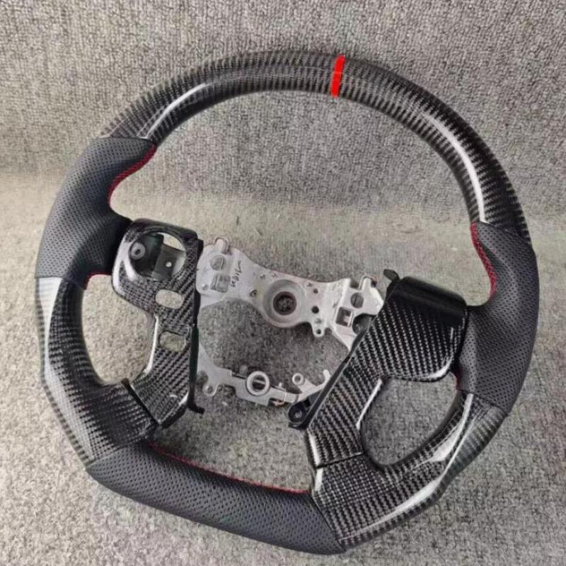 Steering wheel for Toyota for Camry 2012-2014, black leather, genuine carbon fiber.