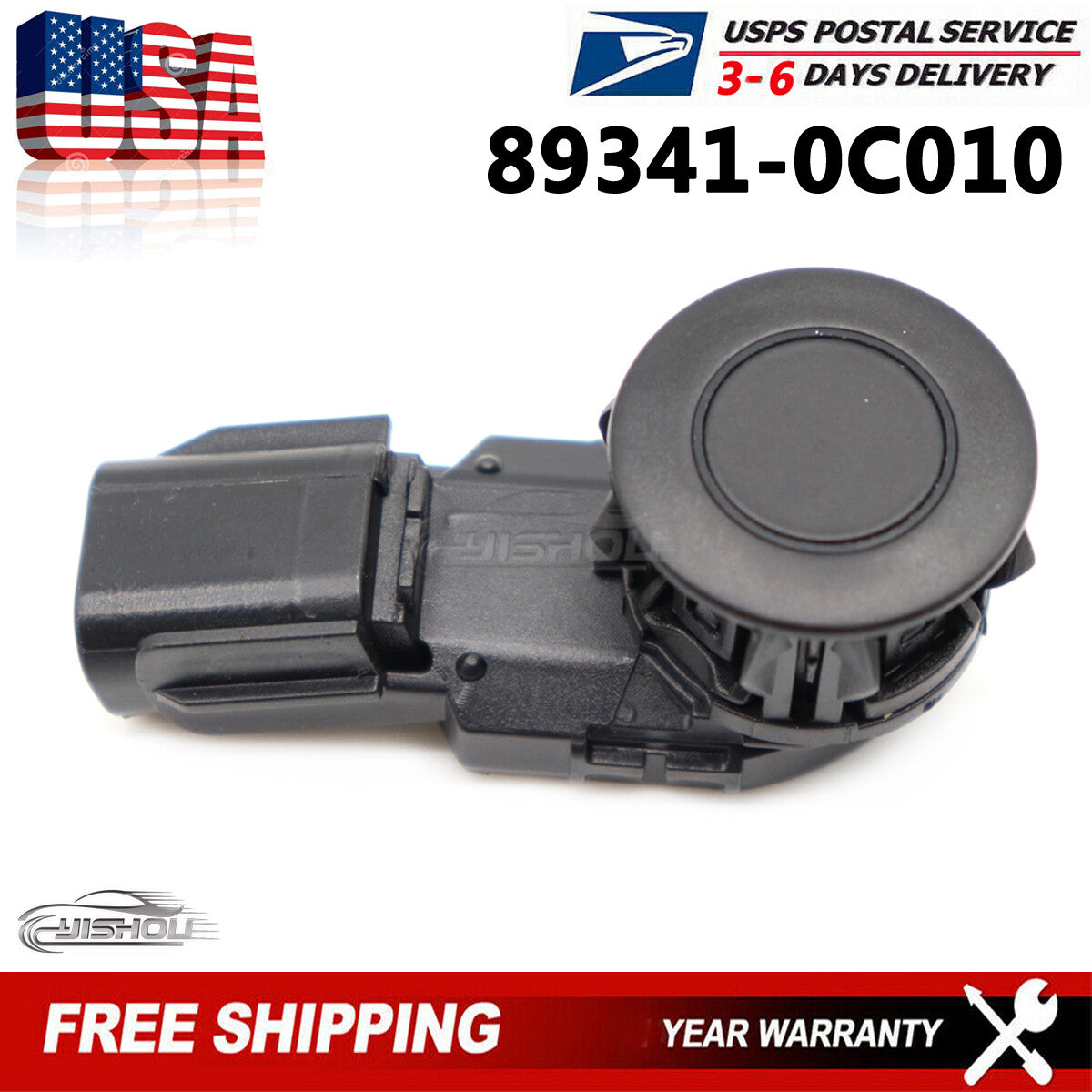 1PC Bumper Parking Sensor For 2014-2022 for Toyota Tacoma Tundra RAV4 89341-0C010 US