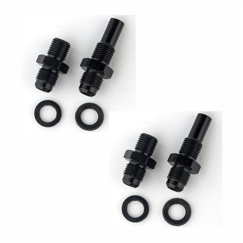2 Pair 6ANx1/4NPS Transmission Oil Cooler Adapter Fitting for GM 1997-2007 4L80E
