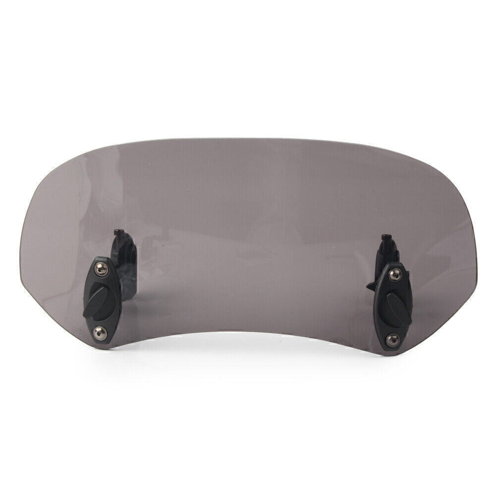 Adjustable Windshield Clip On Extension Spoiler Wind Deflector Universal Smoke