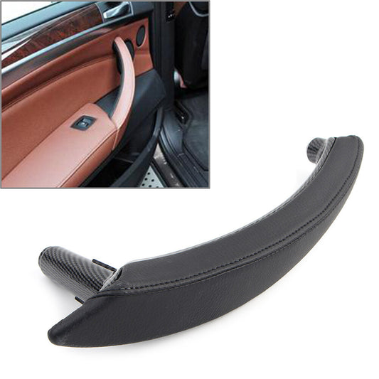 Left Side Door Trim Pull Handle Real Leather for BMW X5 E70 2007-2013 X6 E71/E72