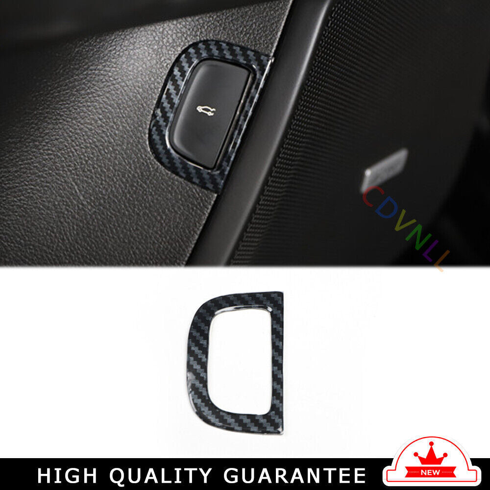 Back Door Tailgate Switch Cover Trim Fit for Cadillac CT6 2016-2020 Carbon Fiber
