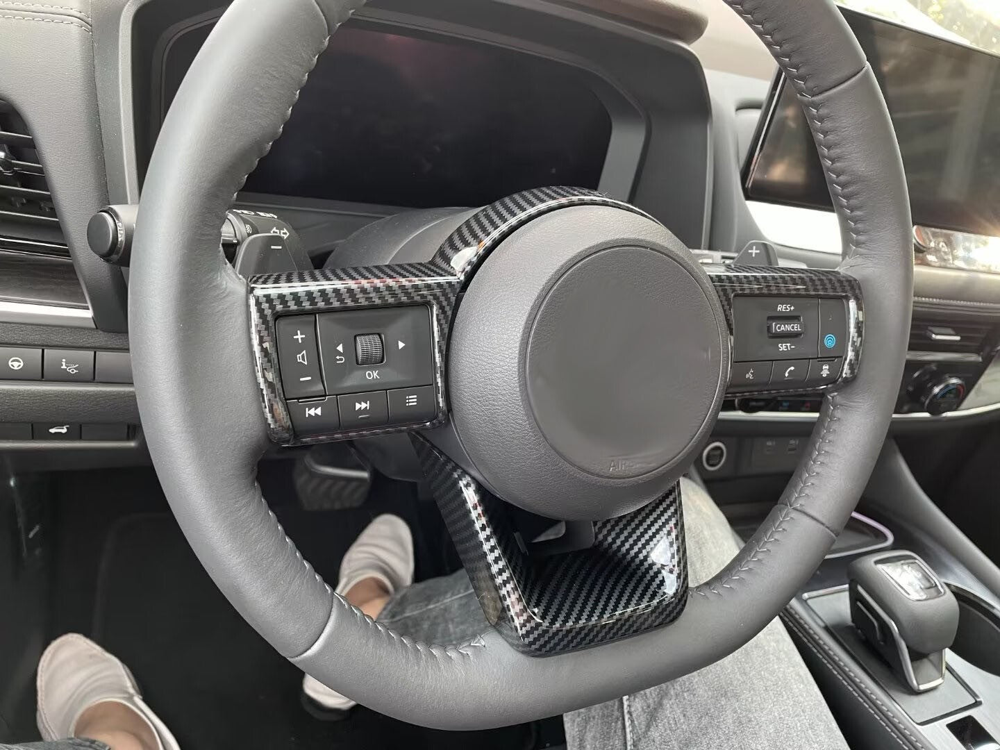 for Nissan Qashqai 2023 Accessories Car Console Steering Wheel Switch Cover Trim