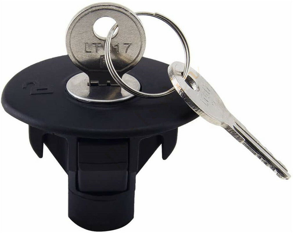 Locking gas tank plug cover with 2 buttons for Ford for Lincoln for Mercury 8U5Z-9C268-B