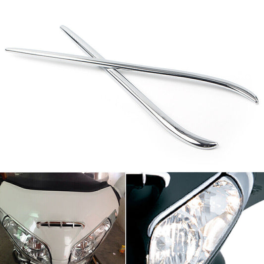 Chrome Goldwing Fairing Eyebrows Trim Motorcycle for Honda GL1800 2001 - 2011