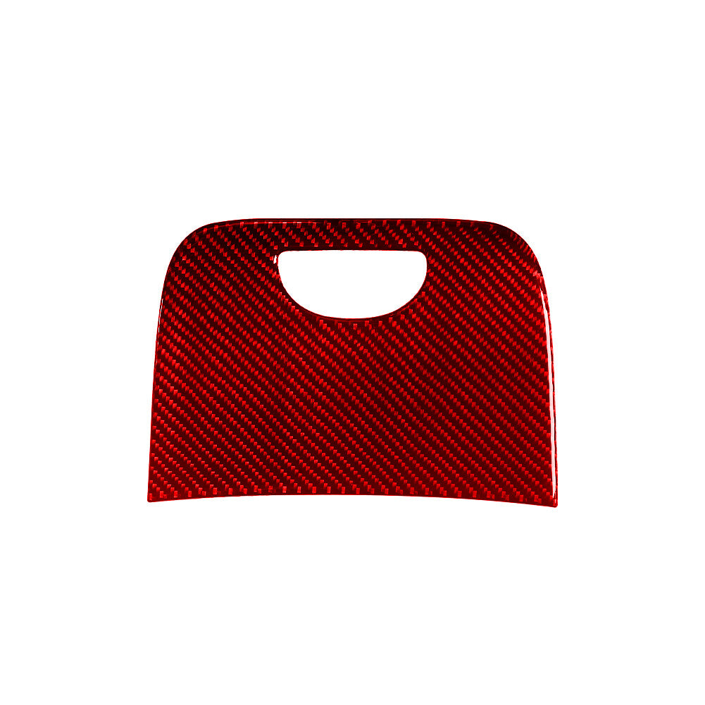 Red Carbon Fiber Rear Console Storage Trim For Silverado/tahoe/ for sierra 2007-2014