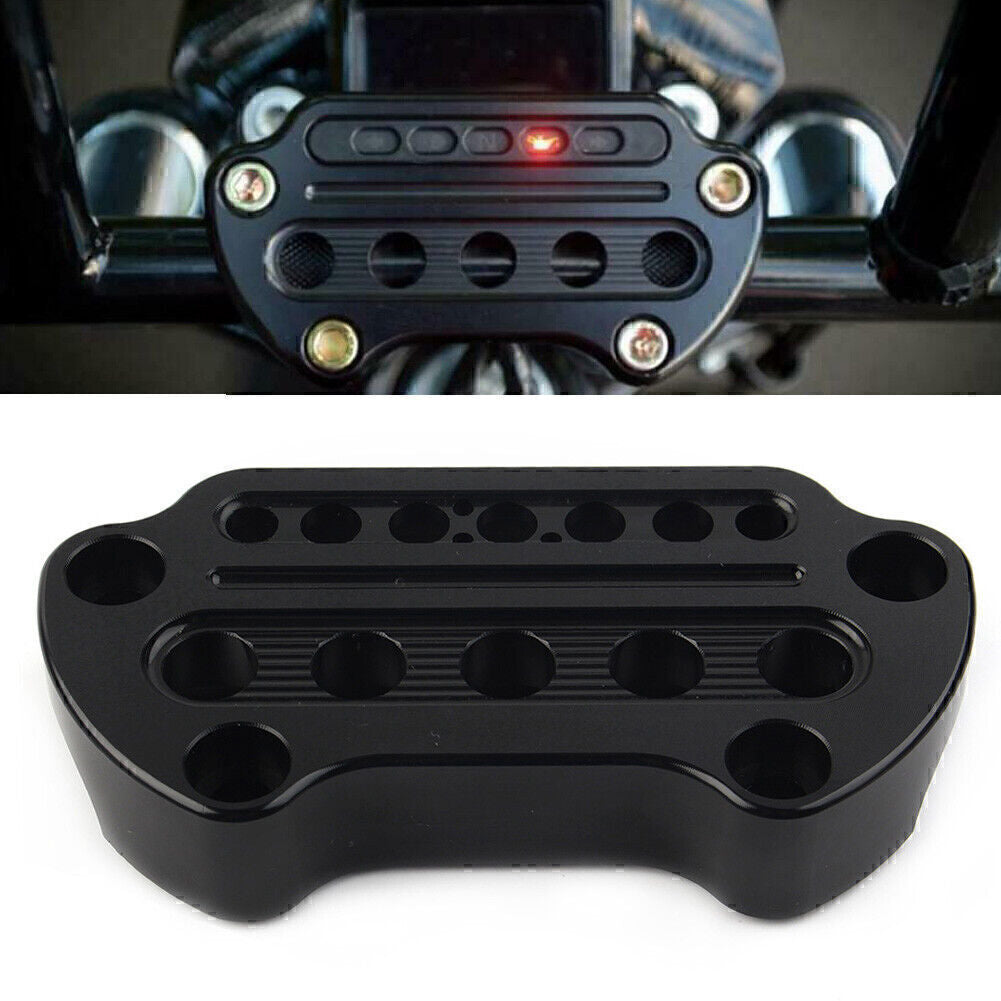 for Harley Sportster XL883 XL1200 Dyna Motorcycle Indicator Handlebar Top Clamp