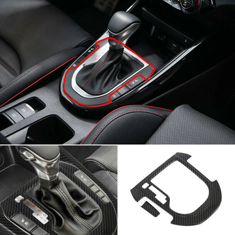 Carbon Fiber Center Console Gear Shift Box Cover Trim for Kia K3 Forte 2019-2022