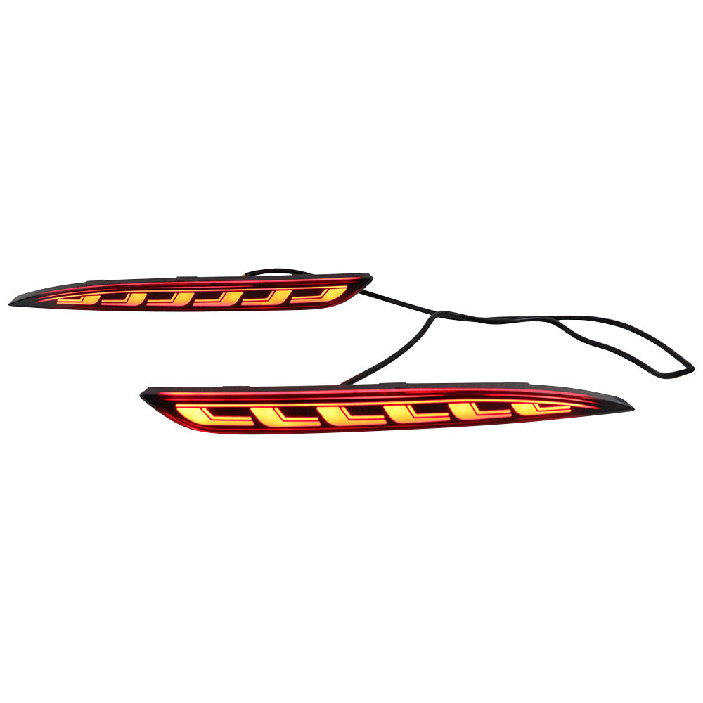 For 2020-2022 for Tesla Model Y NEW 2 PCS LED Rear Bumper Fog Lamps Brake Lights Red